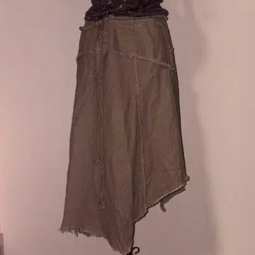 모리걸 페어리 그런지 00s y2k 비대칭 스커트 로프 포함