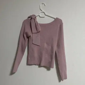 INGNI 리본 포함 핑크 긴팔 니트