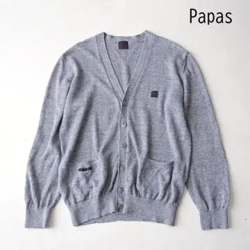 Papas 파파스 린넨 니트 가디건 M 마니에르 드 헤밍