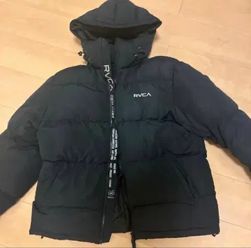 RVCA 후드 부착 다운 자켓 블랙