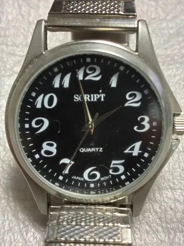 SCRIPT 쿼츠 손목시계 스테인리스