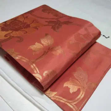 꽃+덩굴 패턴 나고야 오비 금실 자수