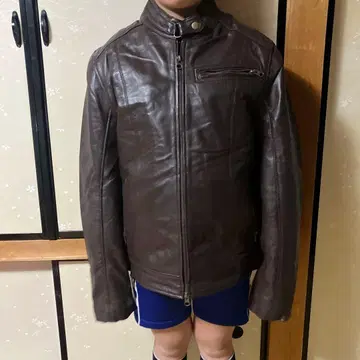 소가죽 가죽, 스탠드 카라 라이더 자켓