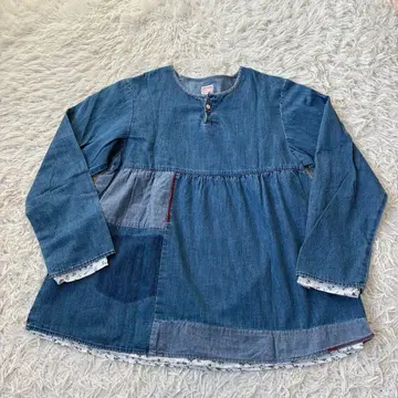 DENIM 데님 바지 패치워크 데님 블라우스