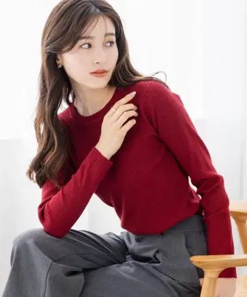 날씬해 보이는 성인용 고급 니트 변칙 리브 니트