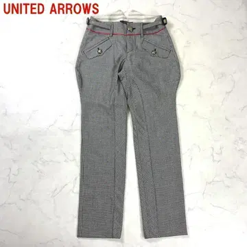 A1685 유나이티드 애로우즈 캐주얼 팬츠 울 하운드투스 블랙 40