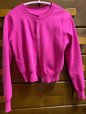 핑크 긴팔 가디건 F 사이즈