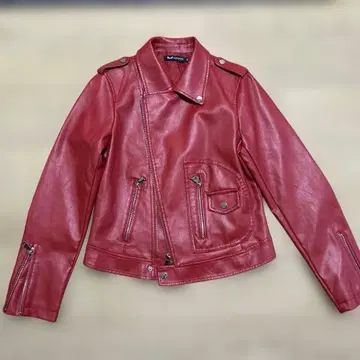 라이더 자켓 빨간색