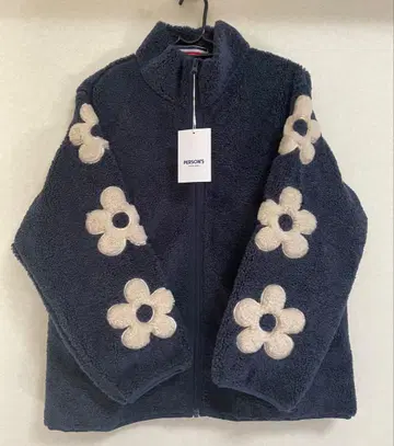 PERSON'S 소매 플라워 보아 자켓