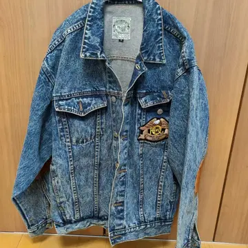 Harley Owners Group 패치 부착 데님 자켓 M