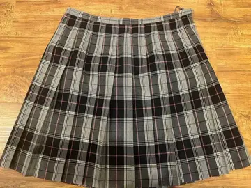 EASTBOY 그레이 계열 체크 무늬 플리츠 스커트 13호