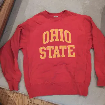 OHIO STATE 로고 레드 맨투맨
