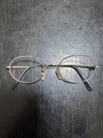 하쿠산 안경 실버 오벌 프레임 안경