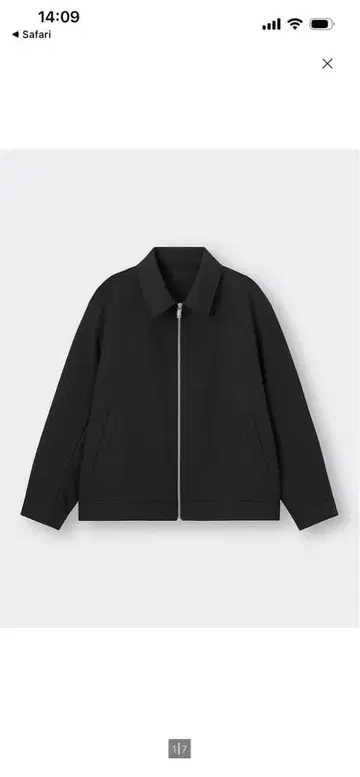 GU 블랙 지퍼 자켓 L