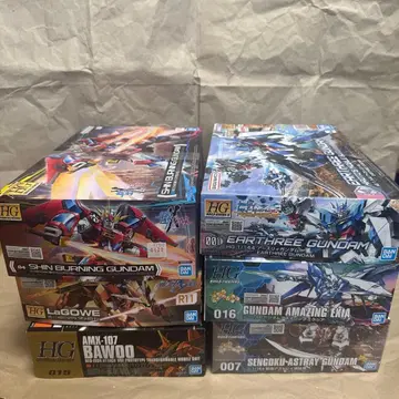 HG 바우, 신 버닝 건담, 라고, 어스리, 어메이징 엑시아, 등