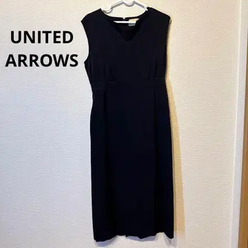UNITED ARROWS 블랙 슬리브리스 롱 원피스 36호