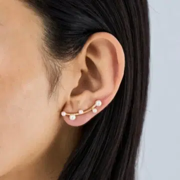 Jouete 쥬에티 이어클립 골드 펄 액세서리