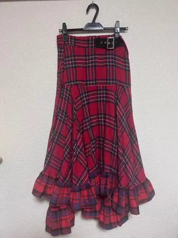 jouetie 크레이지 체크 프릴 스커트