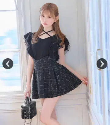 미셸 마카롱 트위드 스커트 슬림 레그 스커트 S 사이즈