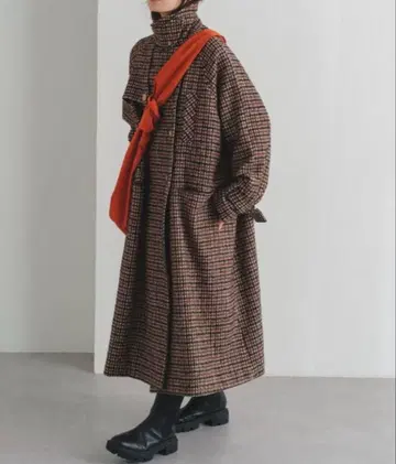 Kastane 울 혼방 하이넥 롱 코트