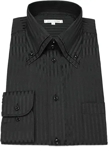 DRESSCODE101 블랙 스트라이프 셔츠 남성용 Y셔츠 슬림 L