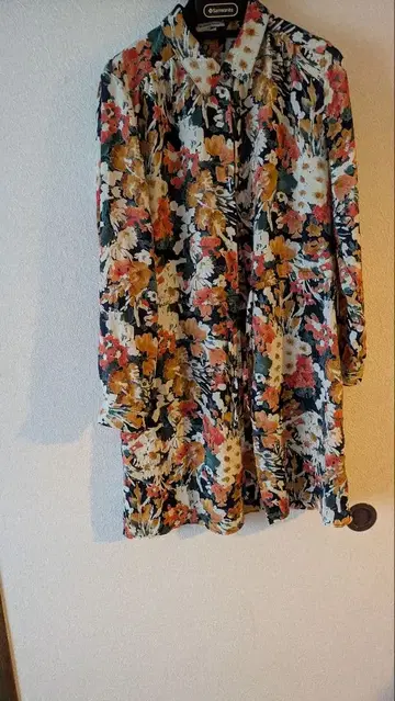 꽃무늬 허리 리본 포함 원피스 사이즈 38