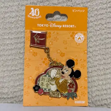 도쿄 디즈니 리조트 미키마우스 핀 배지 2024 설날 용