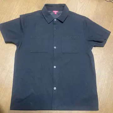 GUESS 블랙 피케 셔츠 L