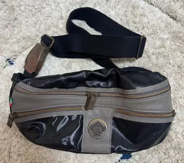 Orobianco 바디백 웨스트 파우치 사코슈 블랙 패턴트 레더