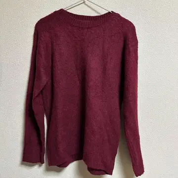 COMME CA ISM 버건디 니트 스웨터 M