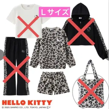 HELLO KITTY 레오파드 무늬 룸웨어 시마무라 해피백 L 사이즈