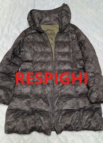 RESPIGHI 다크 그레이 카모플라쥬 다운 자켓