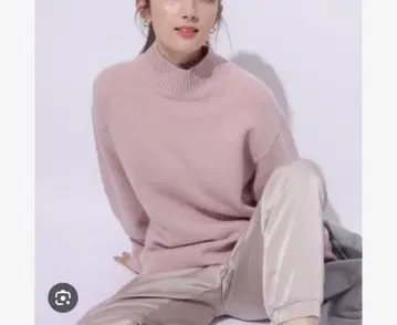 아푸와이저 리셰 울 캐시미어 터틀 니트 핑크