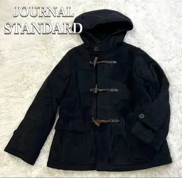 JOURNAL STANDARD 더플 숏코트 후디 블랙