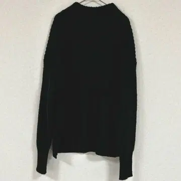 [스타일 델리] 블랙 로우 게이지 니트 스웨터 울 혼방 오버사이즈