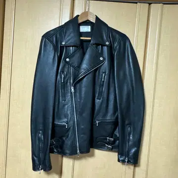 LHP 블랙 더블 라이더 자켓