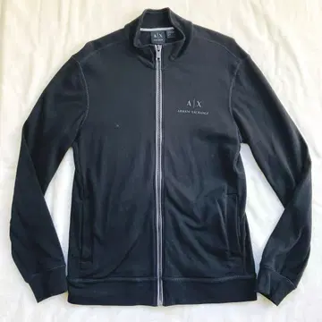 Armani Exchange 블랙 풀 집업 맨투맨