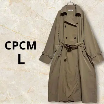CPCM 트렌치코트 브라운 F 사이즈 벨트 더블 버튼 롱