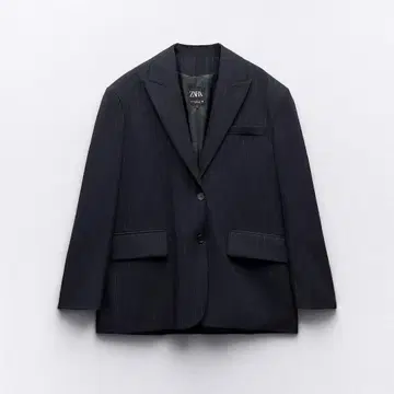 다크 블루 스트라이프 테일러드 자켓