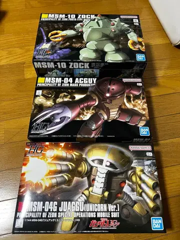 건담 프라모델 조쿠 아가이 쥬아그(유니콘 ver) 3종 세트 미사용품