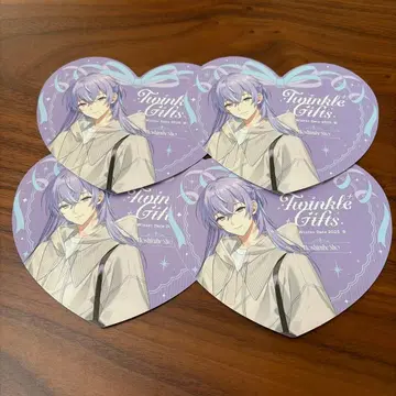 니지산지 윈터 데이트 별빛 쇼 하트형 메시지 카드 4장 세트