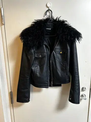 commonce.net 블랙 퍼 탈부착 가죽 자켓 archive