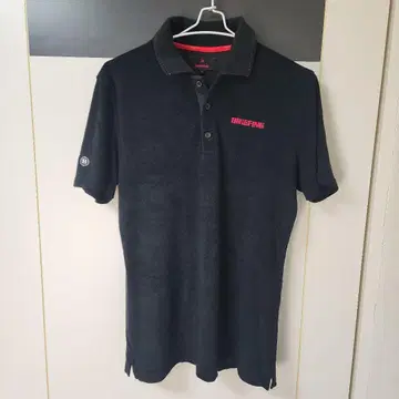 BRIEFING 블랙 피케 셔츠