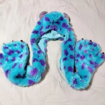 [ 새상품급 ] 몬스터 주식회사 설리 모자 머플러 장갑