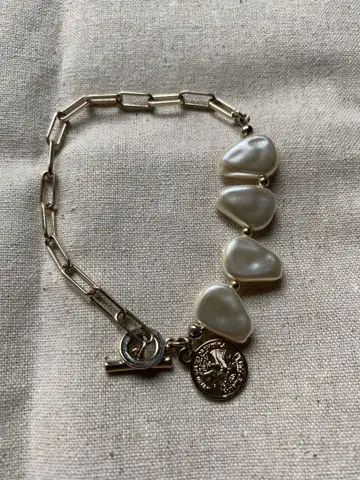 펄 링크 체인 팔찌