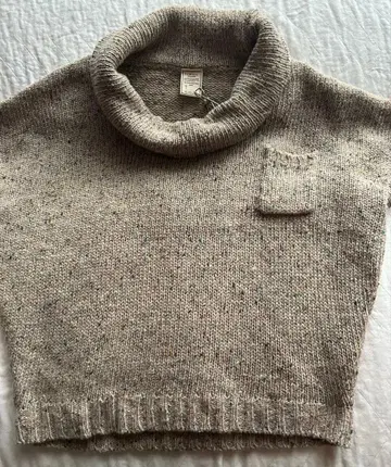 ICHI 이치 굵은 짜임 하이넥 베스트/mix 컬러