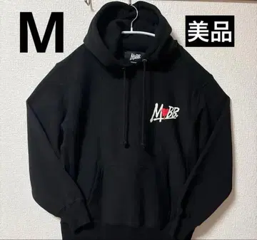 MOBB. 블랙 후드 부착 후드티 새상품급 [ M ]