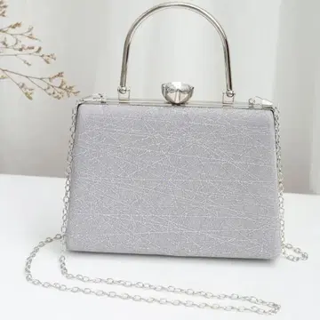 [ LA VORAGINE ] 라메 가마구치 클러치백 실버