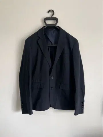 네이비 스트라이프 극세사 비즈니스 자켓
