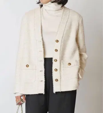 MUSE Deuxieme Classe TWEED 가디건 자켓